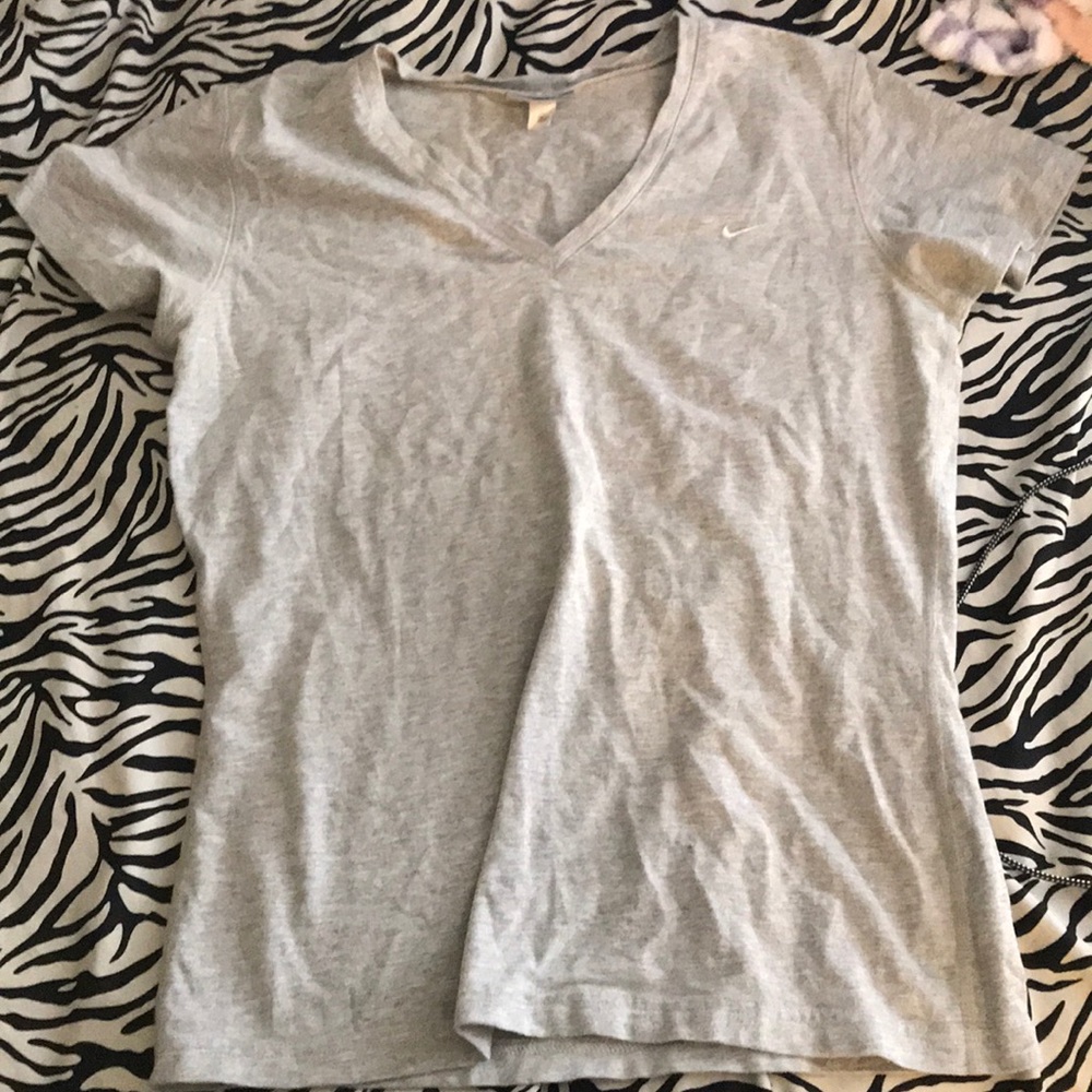 grey nike v neck